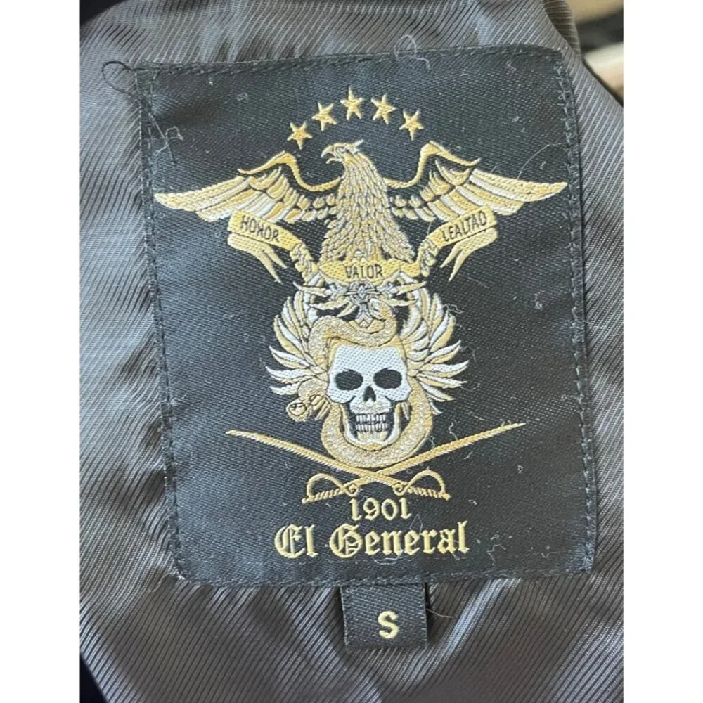Biker Vest Mens El General Sz S NWT Grunge Western Eagle‎ Motorcycle USA Patriot